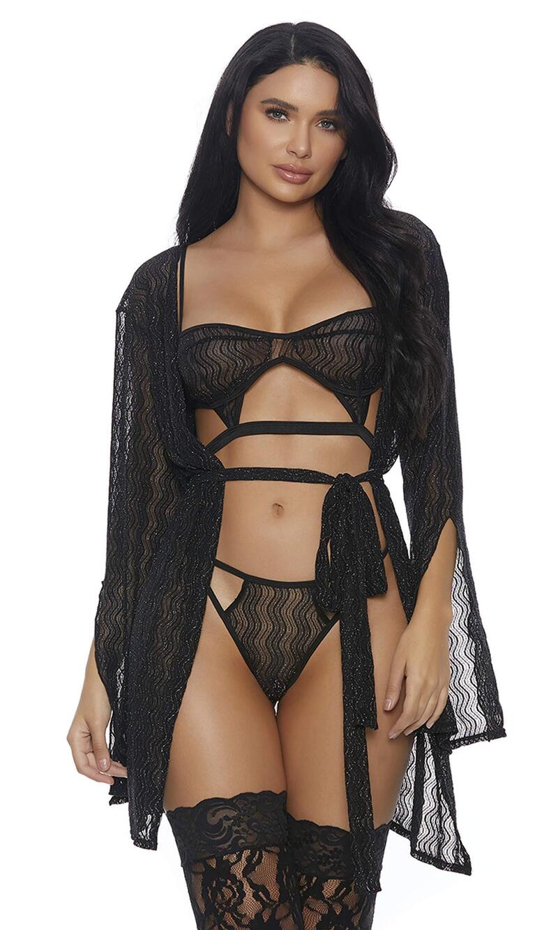 9946 Delicious Dusk Robe, Black, S